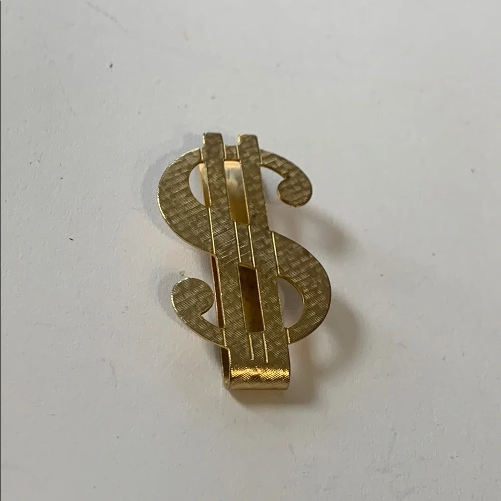 Gold Dollar Sign Money Clip